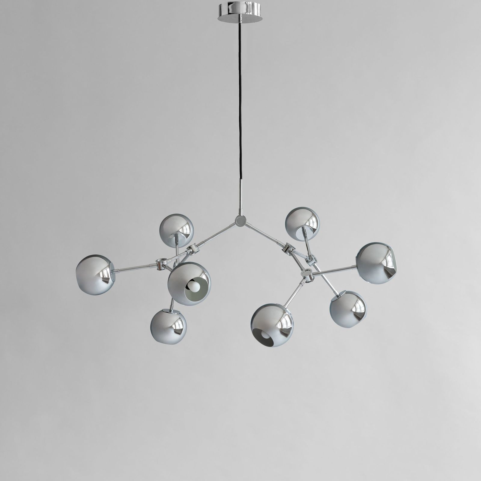 Drop Chandelier Globe, Mini - Chrome (5m) by 101 copenhagen