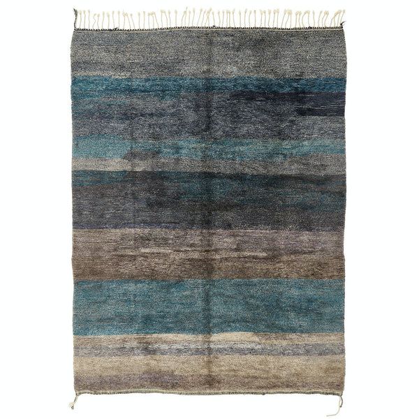 Blue Moroccan Wool Rug by Abchome