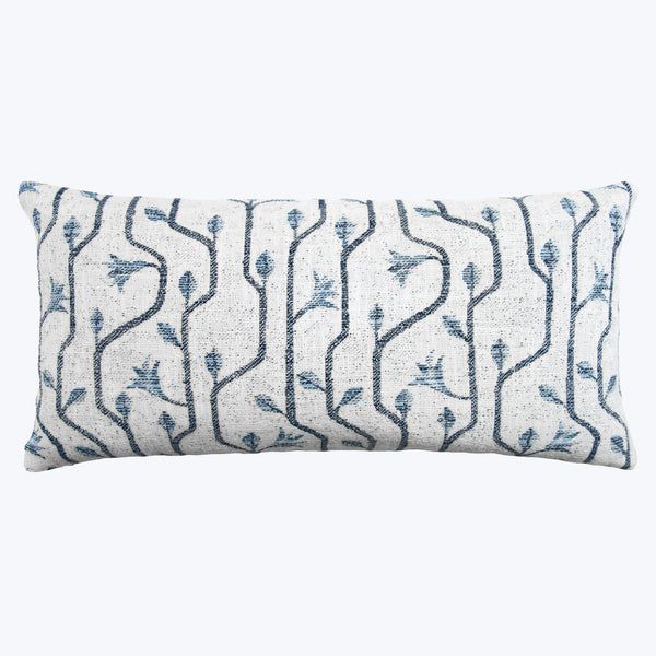 Craftsman Indoor/Outdoor Lumbar Pillow, Navy by Abchome