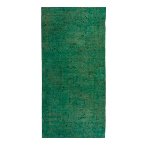 Green Overdyed Wool Rug by Abchome