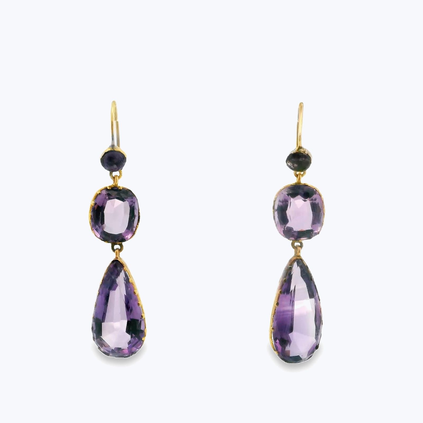 Victorian Amethyst Drop Earrings by Abchome