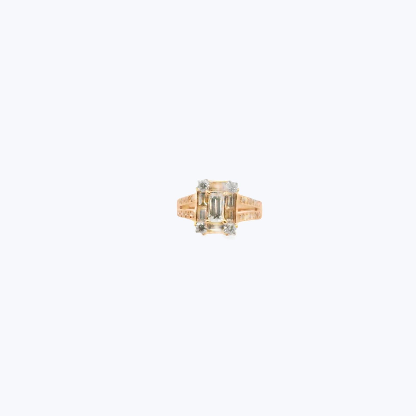 Rose Gold Diamond Cocktail Ring by Abchome