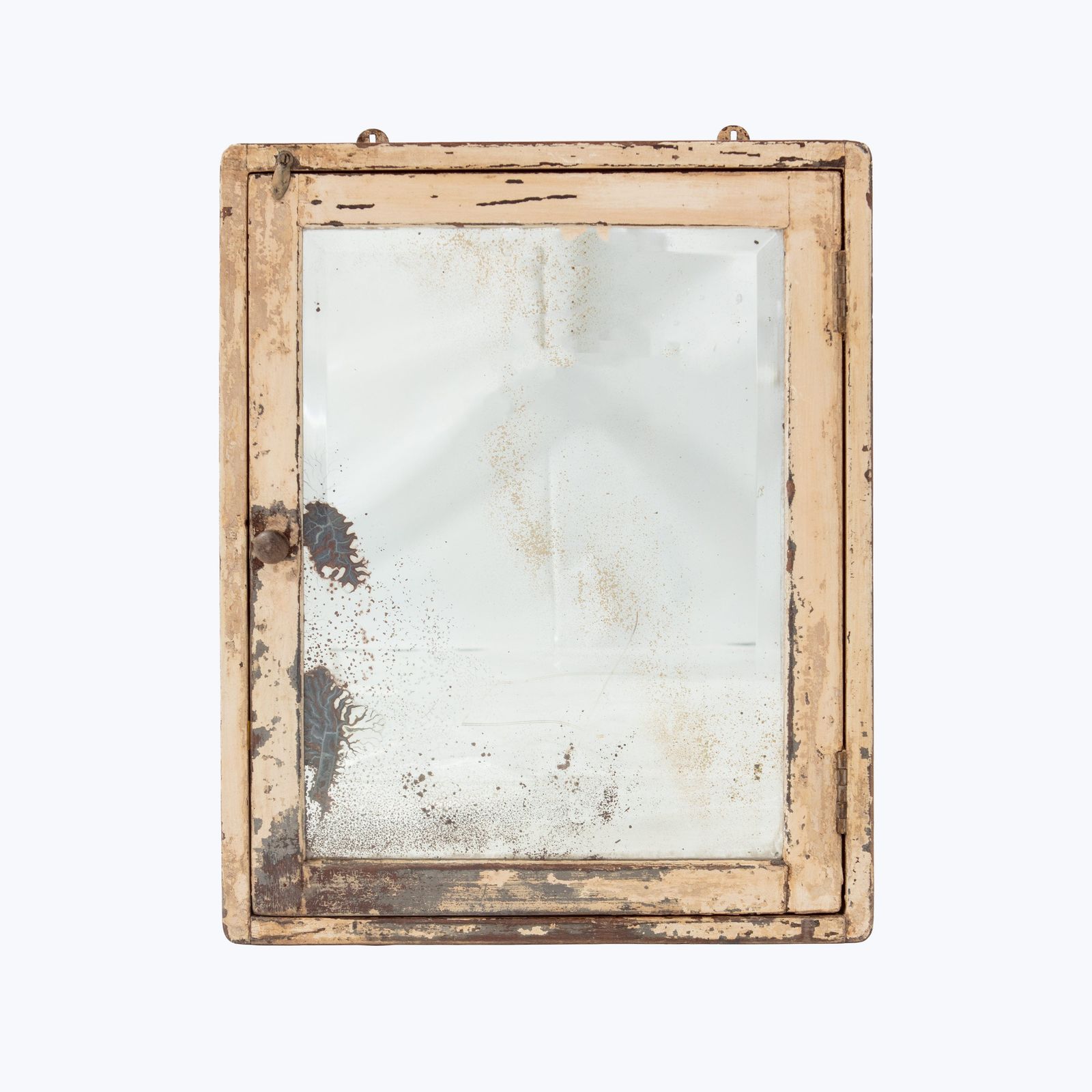 Vintage White Hanging Vanity Mirror by Abchome