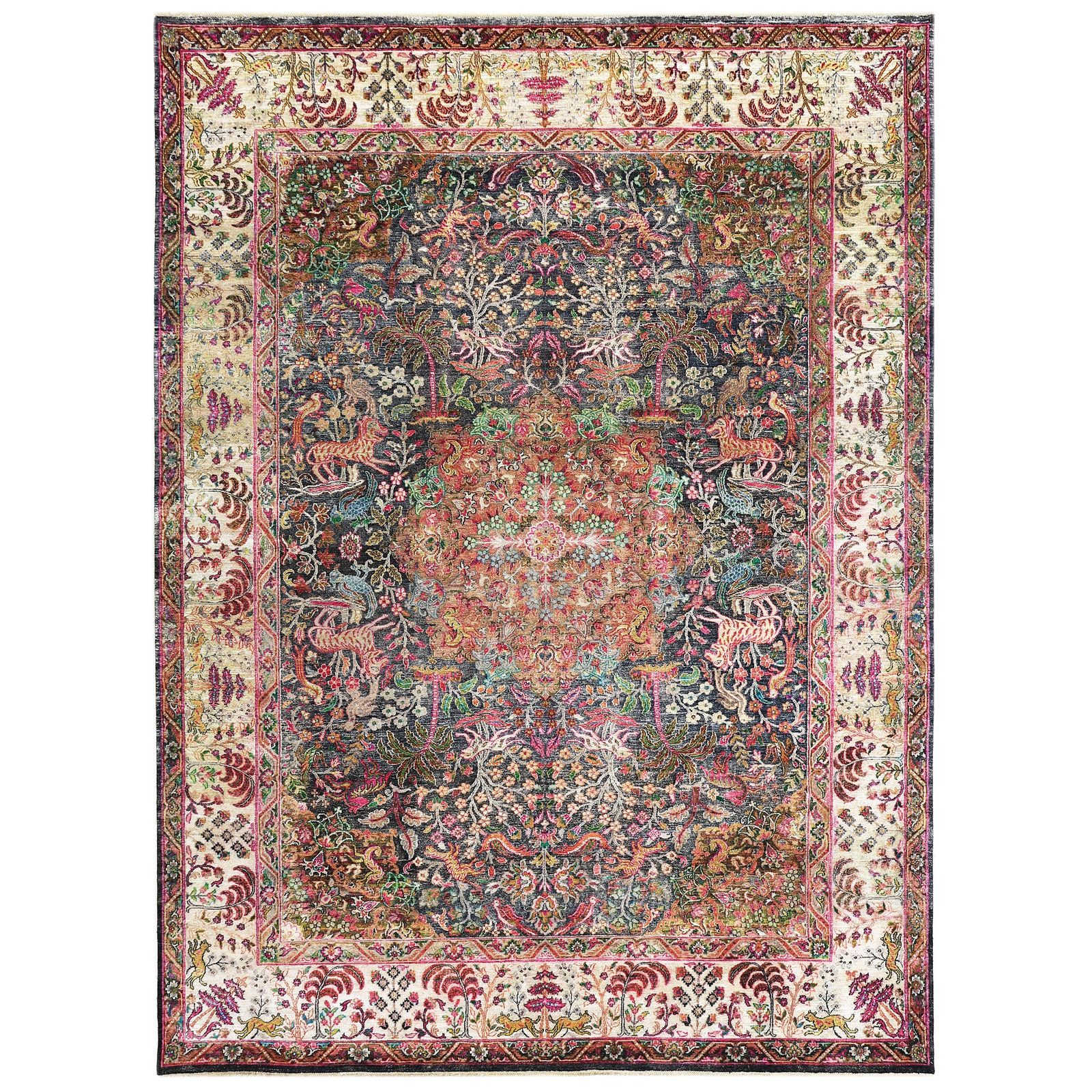 Blue Alchemy Traditional Wool Rug - 8'10" x 12'1" by Abchome