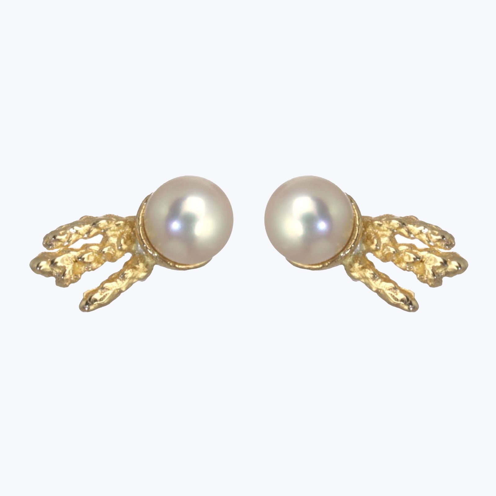 Moonbeam Japanese Akoya Pearl Studs by Abchome