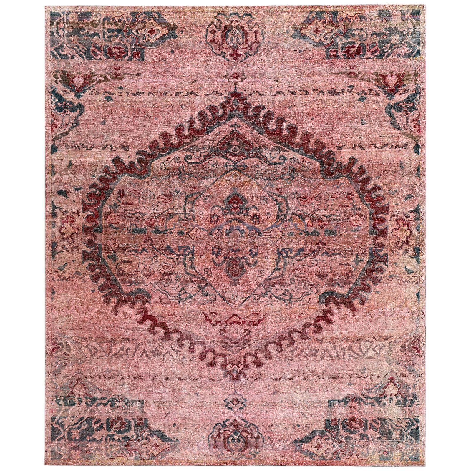 Pink Alchemy Traditional Silk Rug - 9'9" x 11'9" by Abchome