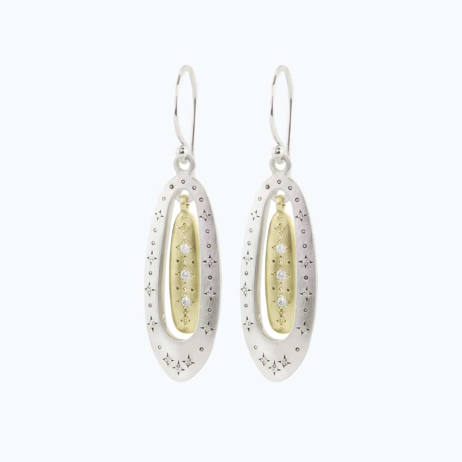 Shooting Star Diamond Earrings by Abchome