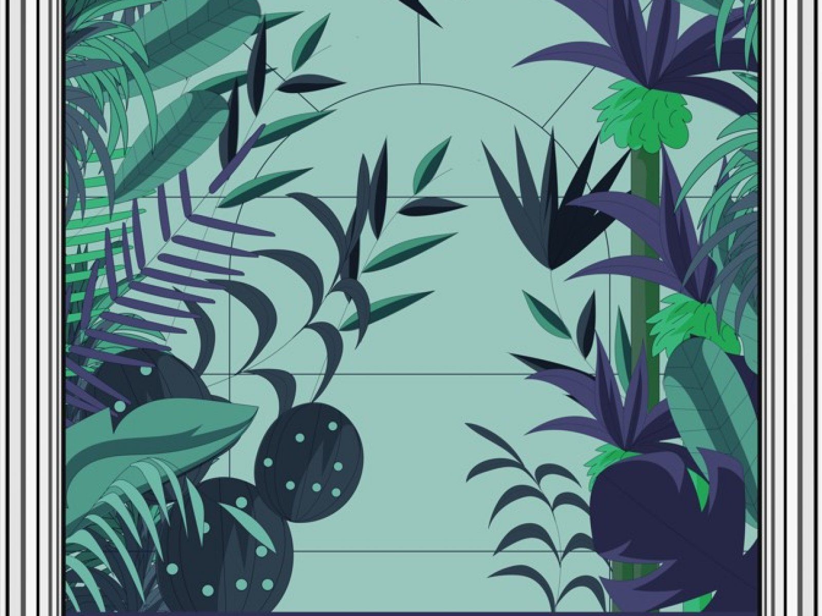 JUNGLE LEAF / Art. Turquoise by AGENA