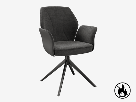CHAIR VIENNA BI-MATIERE Armrests by Akante