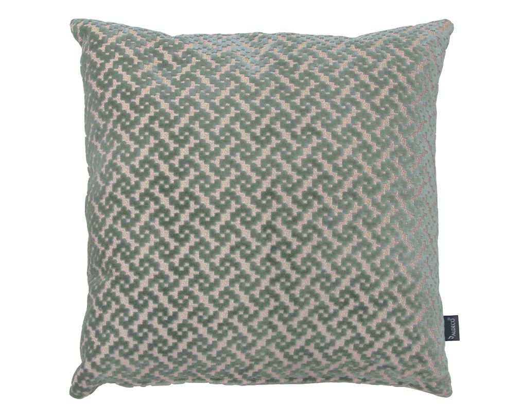 CUSHION FREDDIE VELVET AQUA LINEN 50×50 by Aldeco