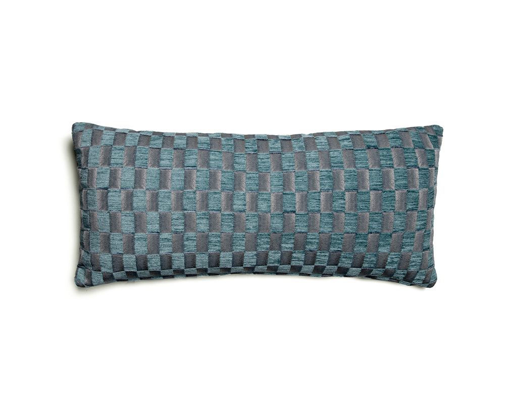 CUSHION DAMIER PORCELAIN BLUE 50×30 by Aldeco