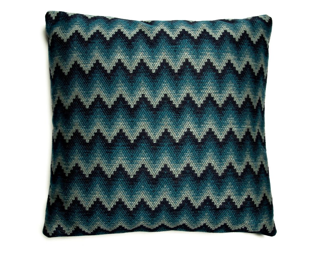 CUSHION BLOSSOM WAVY BLUE 50×50 by Aldeco