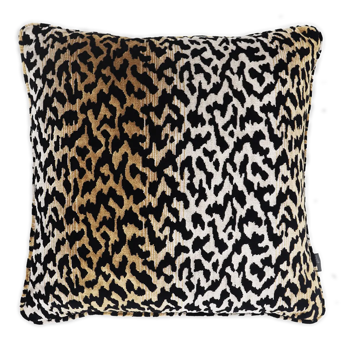 CUSHION SAUVAGE VELVET Nature sur Noir 50X50 P by Aldeco