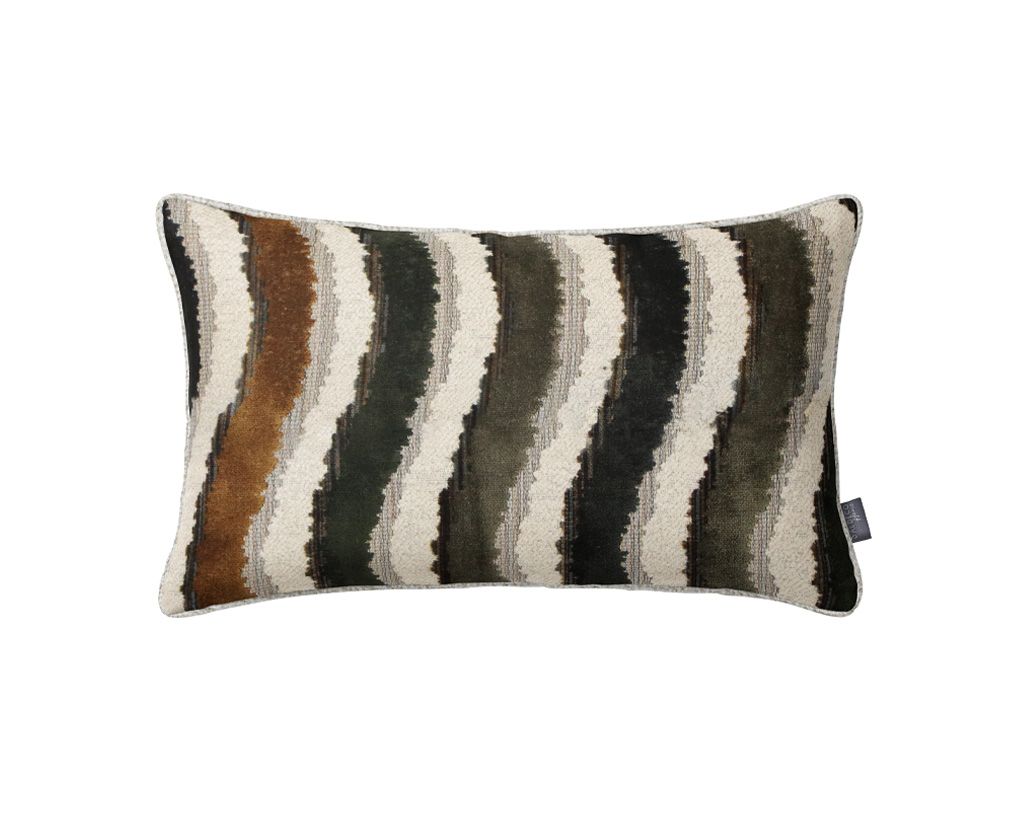 CUSHION TAYLOR VELVET Green Amber 60X30 P by Aldeco
