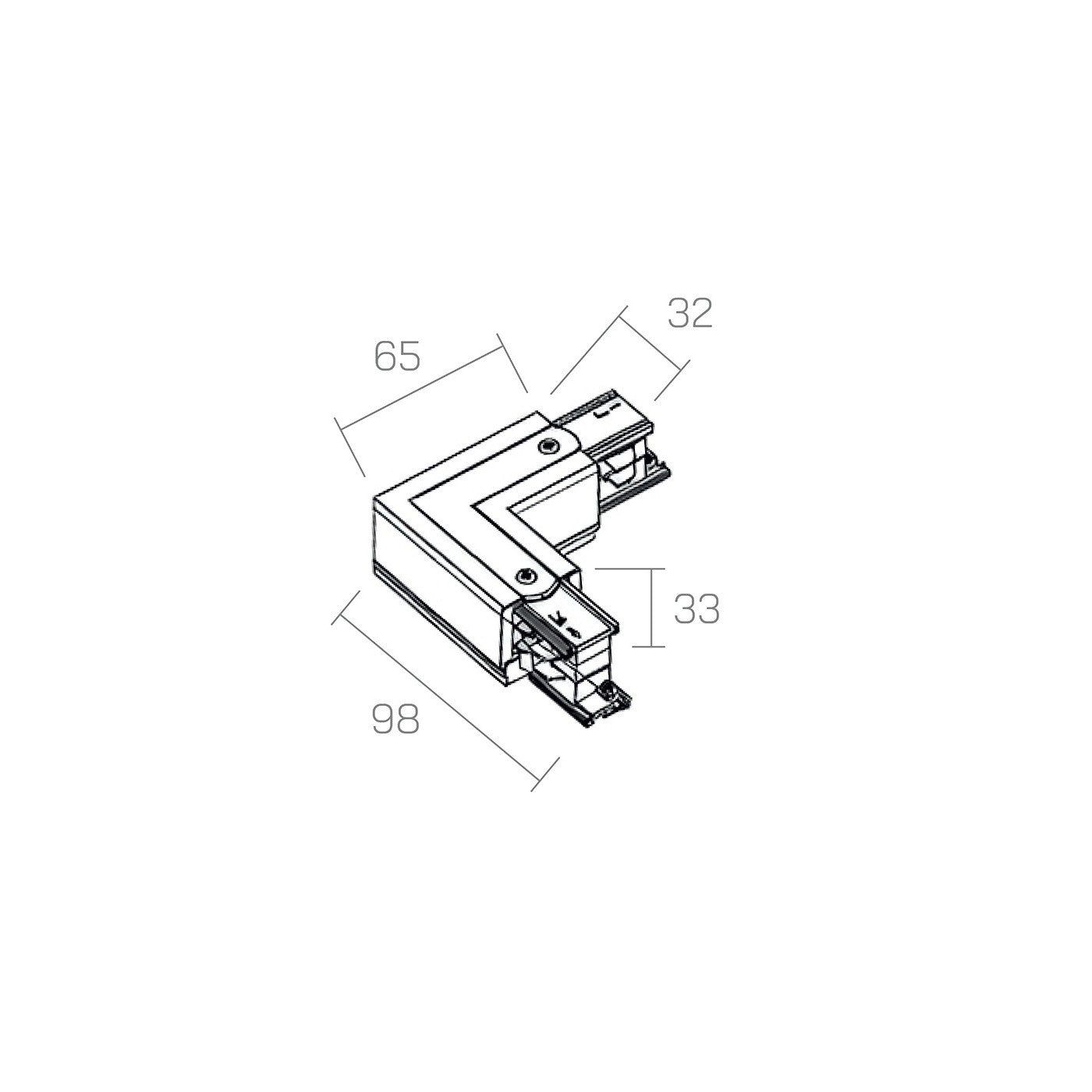 TRIFASE Connettore a L - Destro by Amarcords