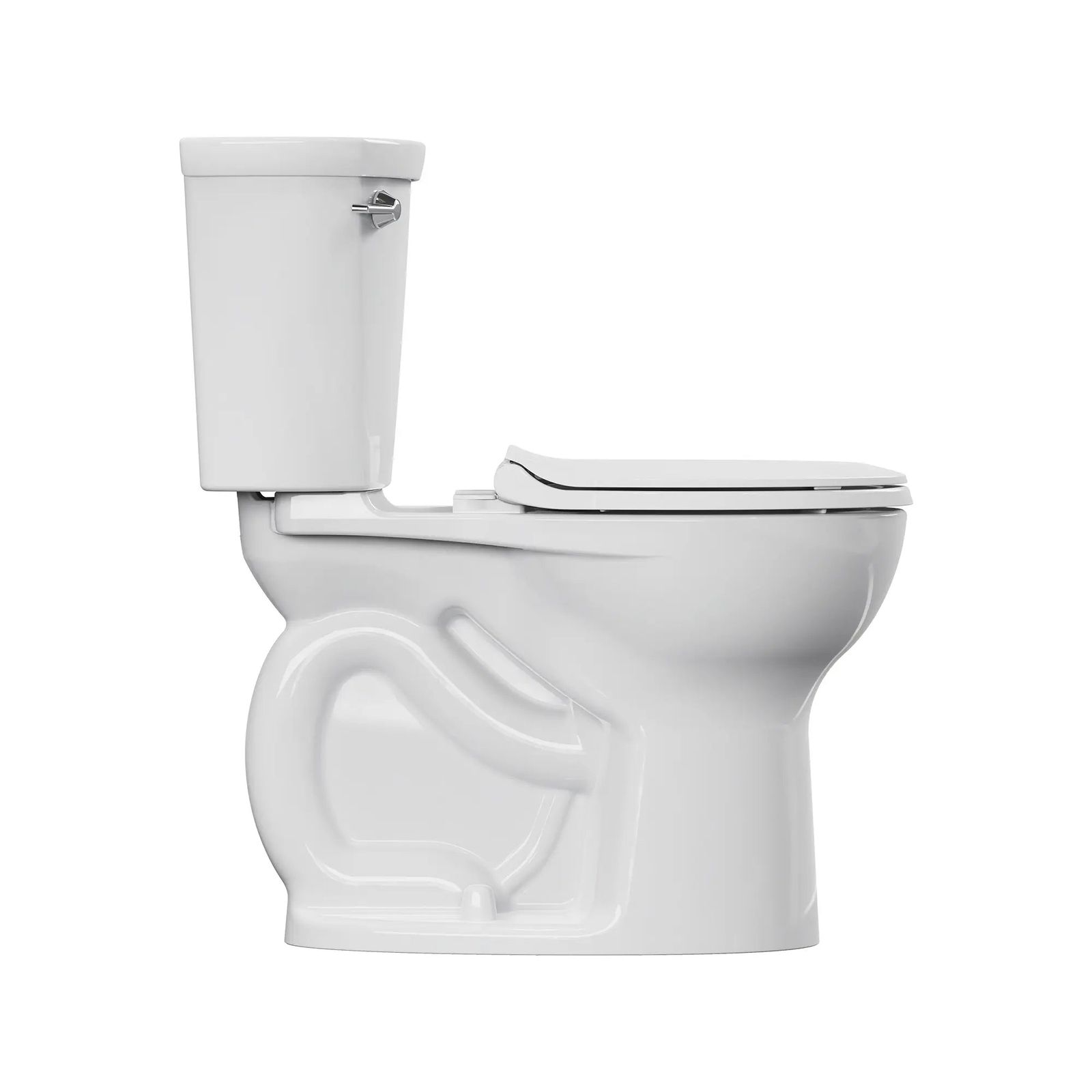 Cadet 12 in. Rough In 2-Piece 1.28 GPF/4.8LPF Single Flush Chair Height Round Front Antimicrobial Toilet with Slow Close Antimicrobial Seat by American Standard