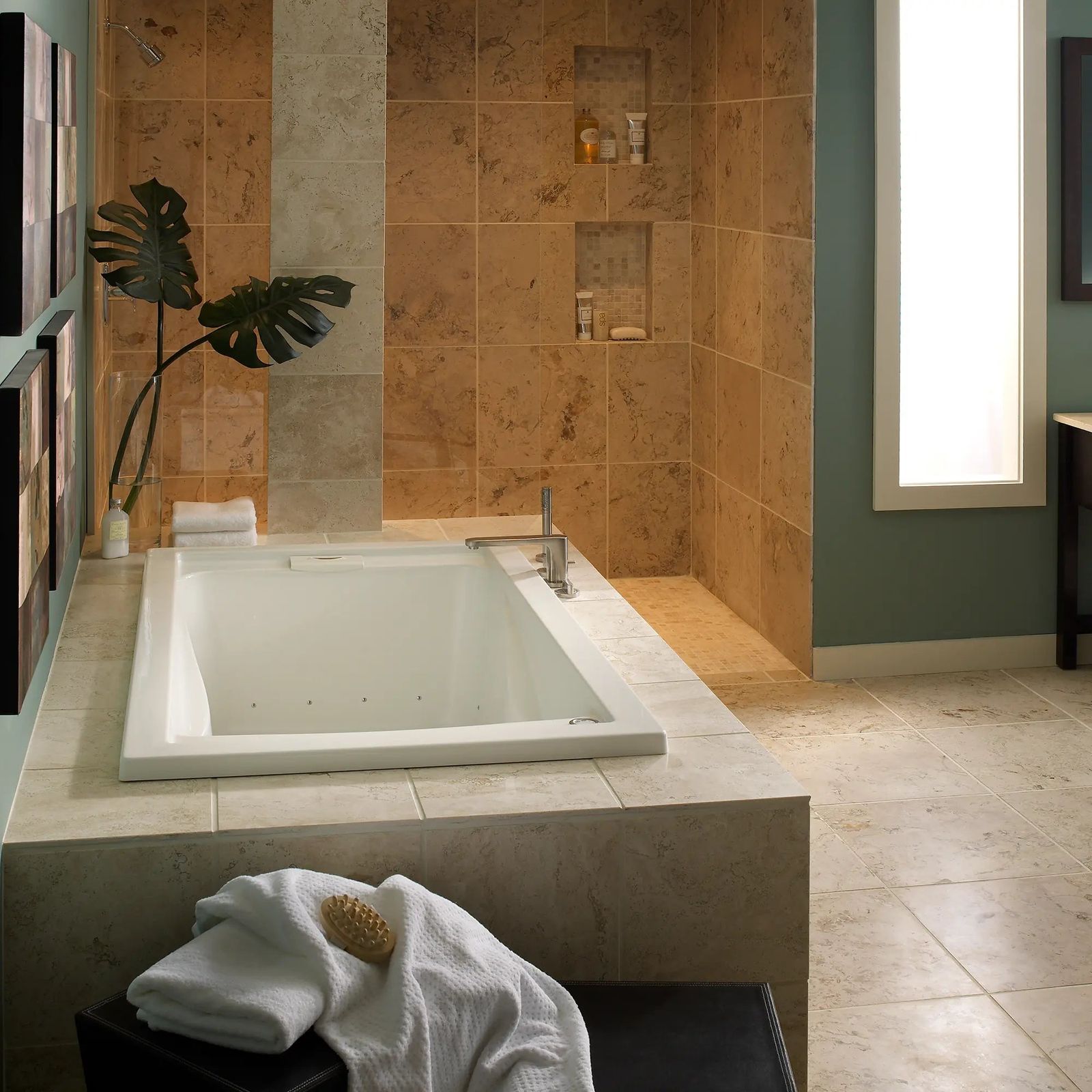 Evolution 60 x 32-Inch Deep Soak Drop-In Bathtub With EverClean Air Bath System by American Standard