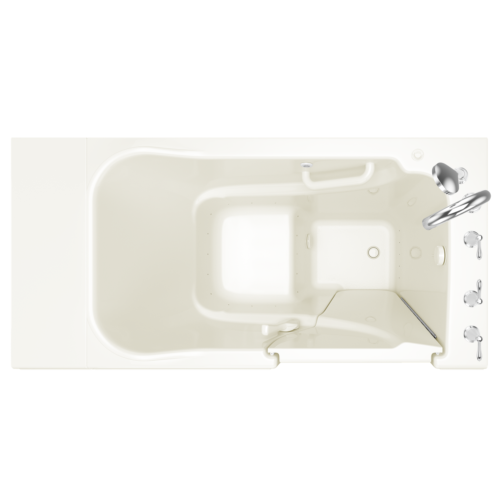 Gelcoat Value Series 30 x 52 -Inch Walk-in Tub With Air Spa System - Right-Hand Drain With Faucet by American Standard