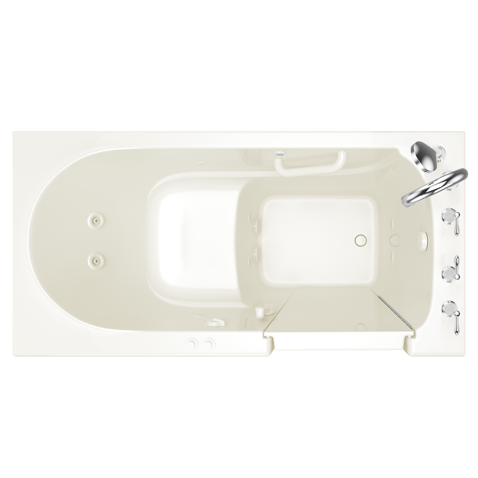 Gelcoat Value Series 30x60 Inch Walk-In Bathtub with Combination Air Spa and Whirlpool Massage System - Right Hand Door and Drain by American Standard