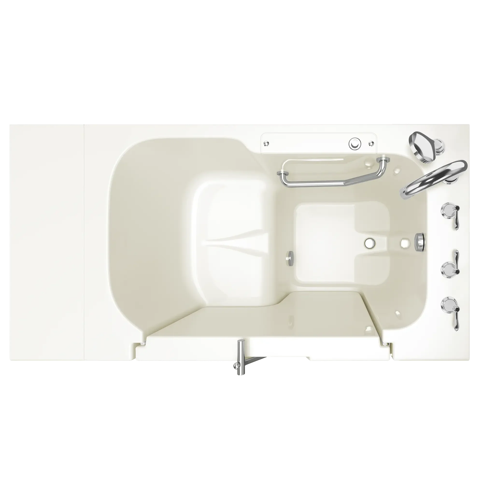 Gelcoat Value Series 32 x 52 -Inch Walk-in Tub With Soaker System - Right-Hand Drain With Faucet by American Standard