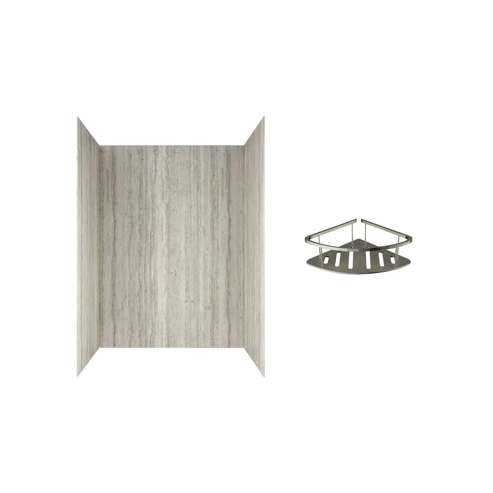Passage Corner Shower Shelf 9" x 9" x 3.5" in Brushed Metal finish by American Standard