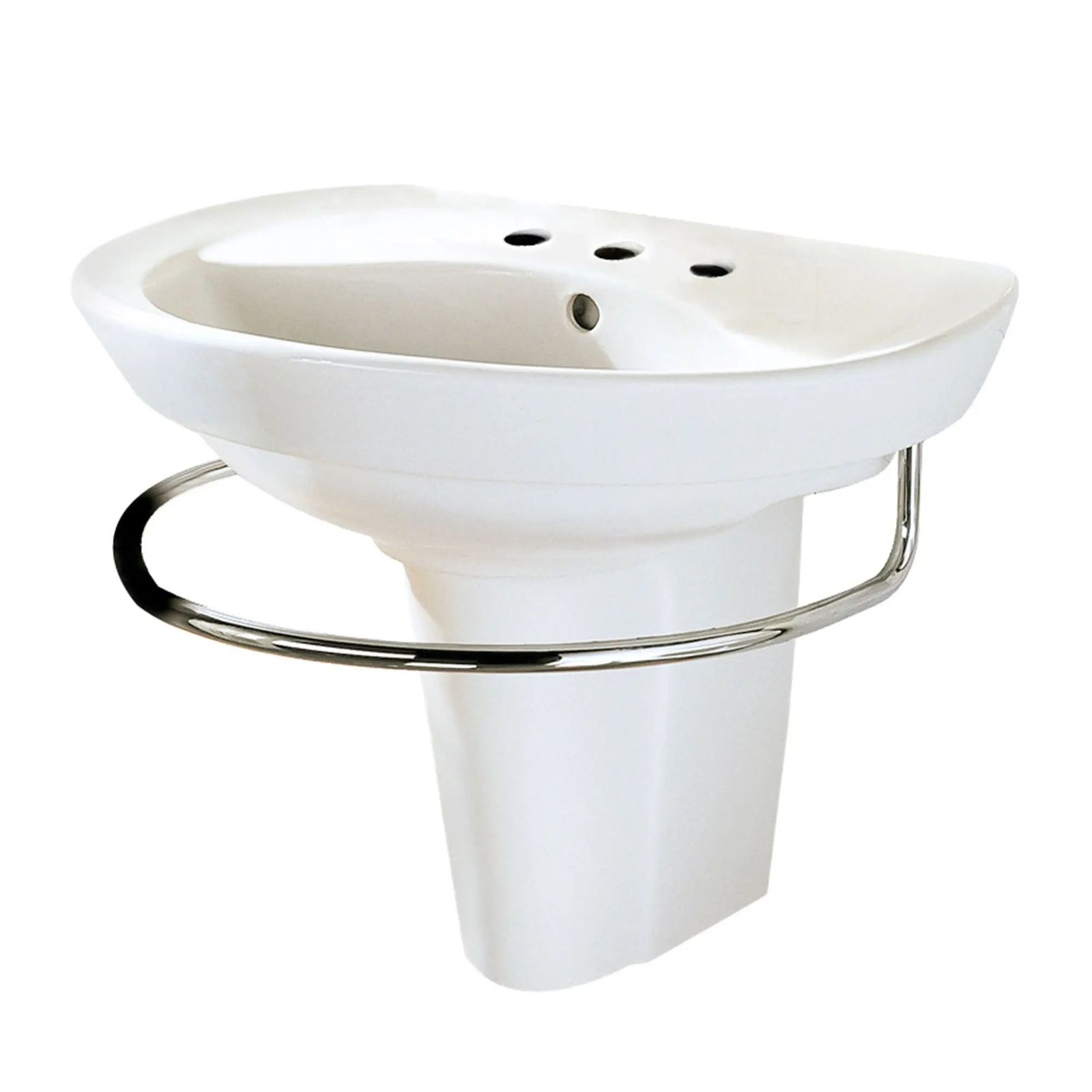 Ravenna 8-Inch Widespread Wall-Hung Sink and Semi-Pedestal Leg Combination by American Standard