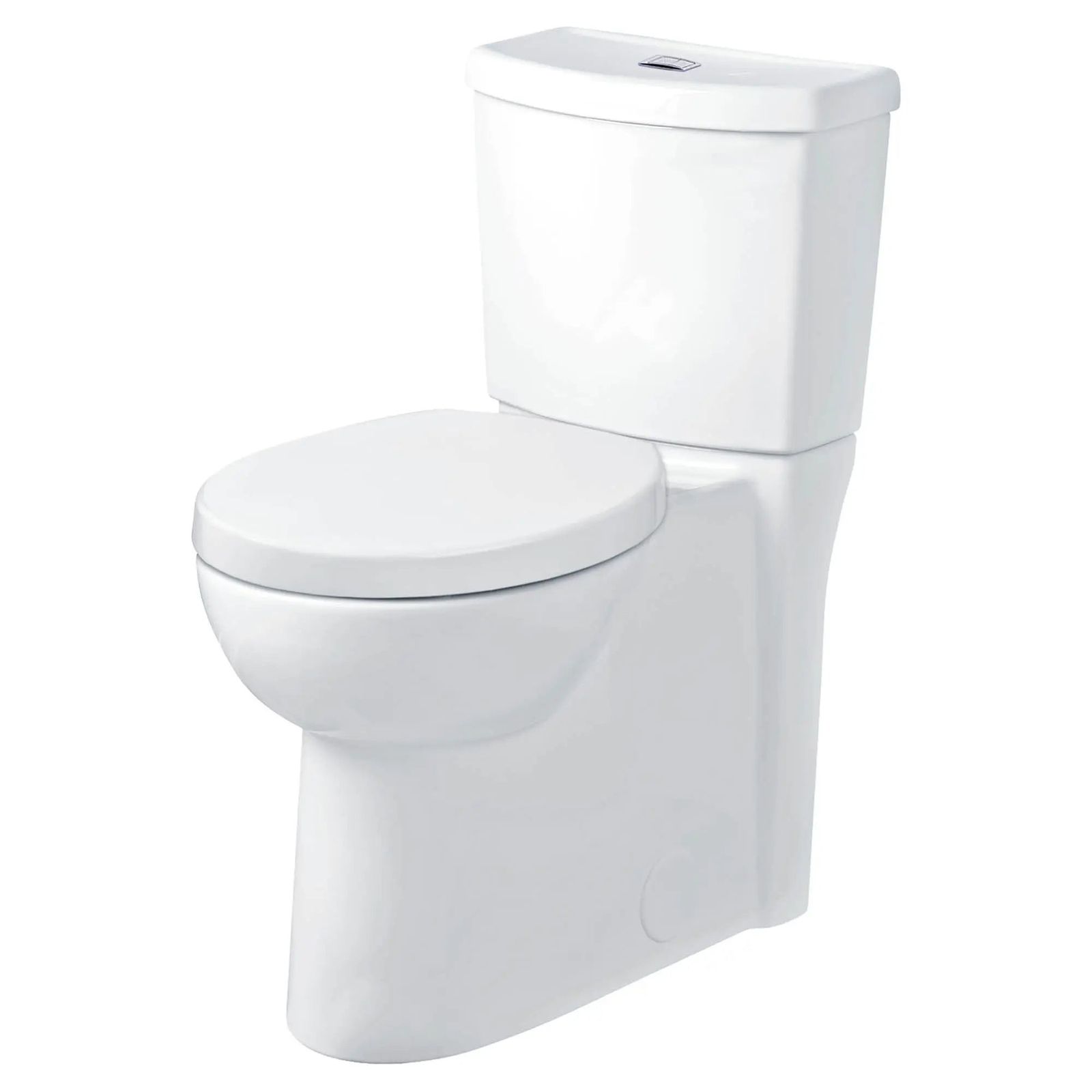 Studio Skirted Two-Piece Dual Flush 1.28 gpf/4.8 Lpf and 1.0 gpf/3.8 Lpf Chair Height Round Front Toilet With Seat by American Standard