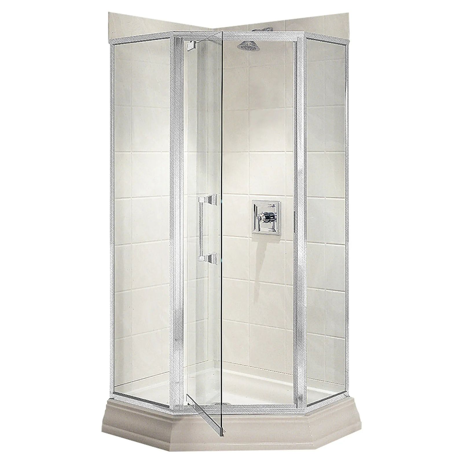 Town Square 38 Inch by 38 Inch Neo Angle Shower Base by American Standard