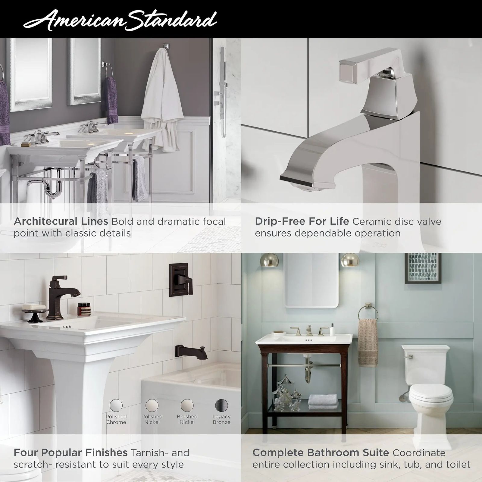 Town Square S Pedestal Leg by American Standard