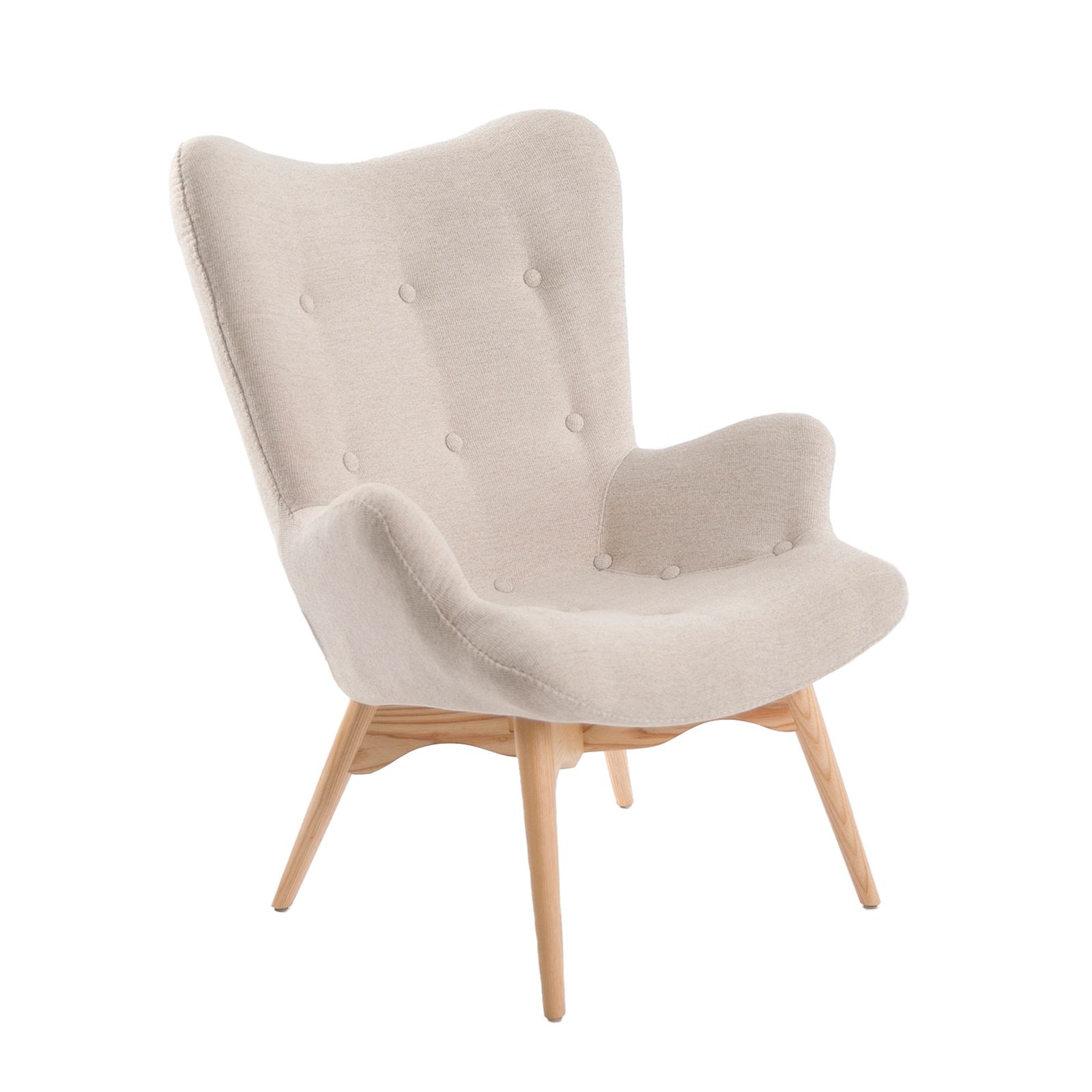 Armchair upholstered in fabric capitone by Angel Cerdá