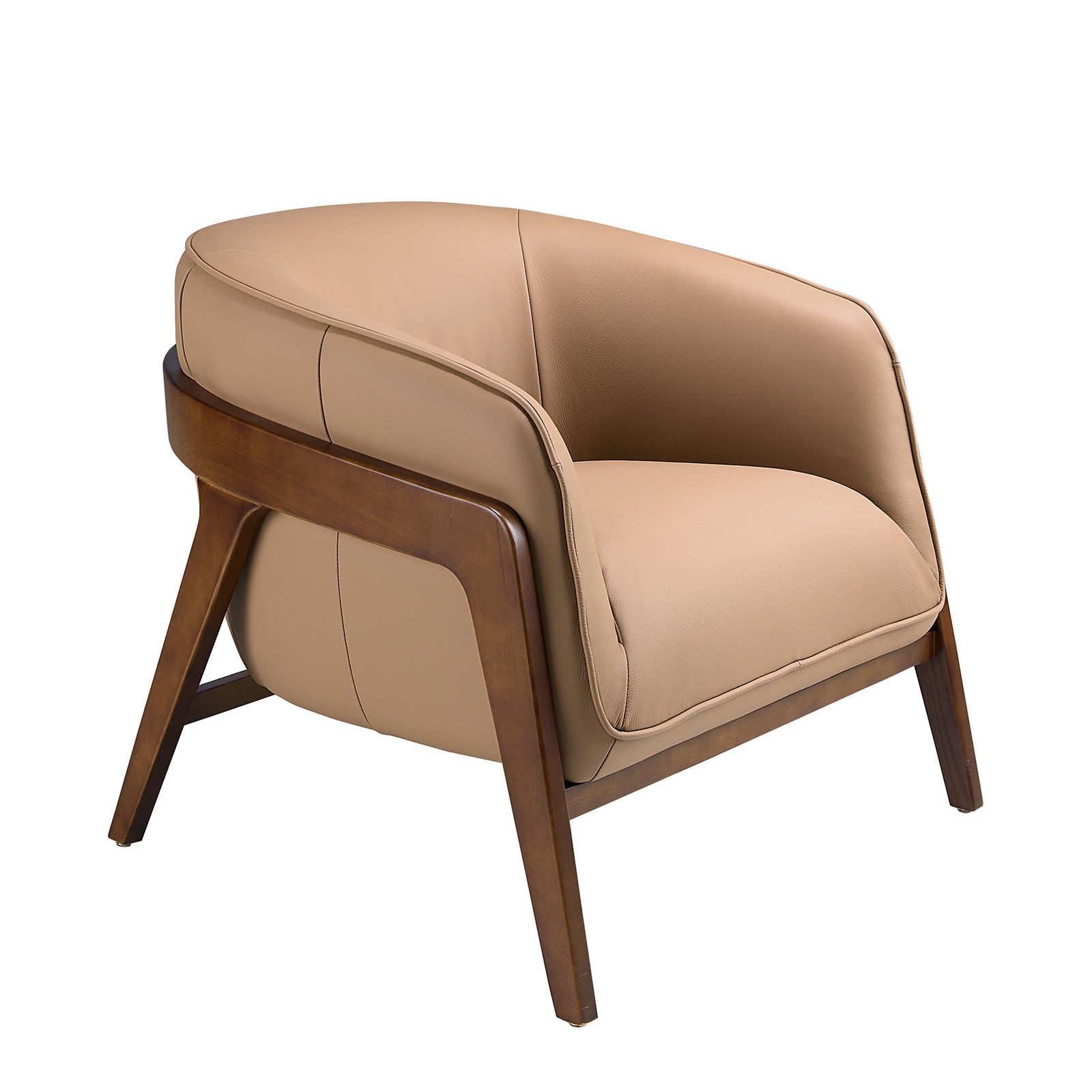 Armchair leather brown by Angel Cerdá