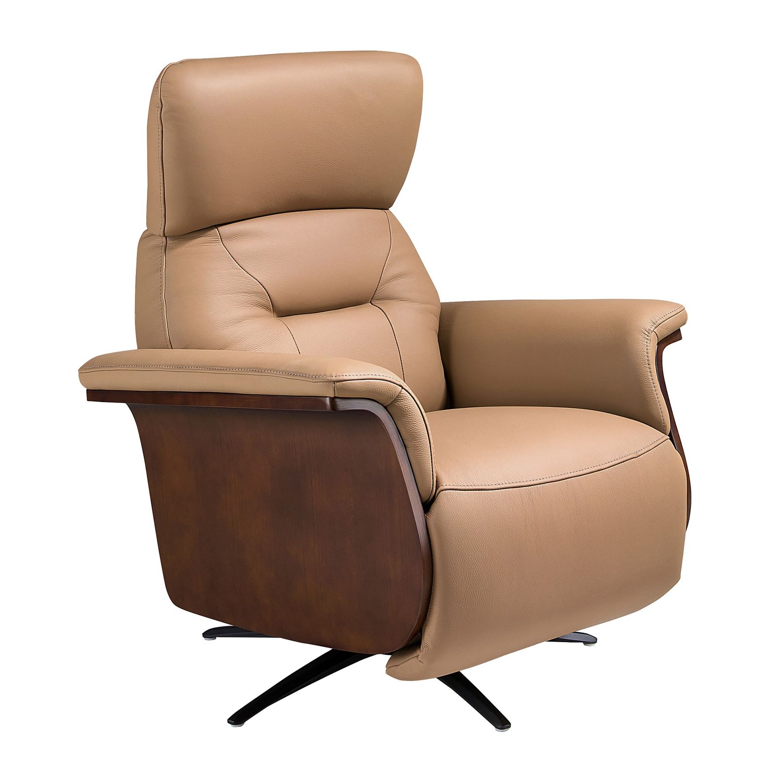 Armchair reclining swivel leather brown by Angel Cerdá