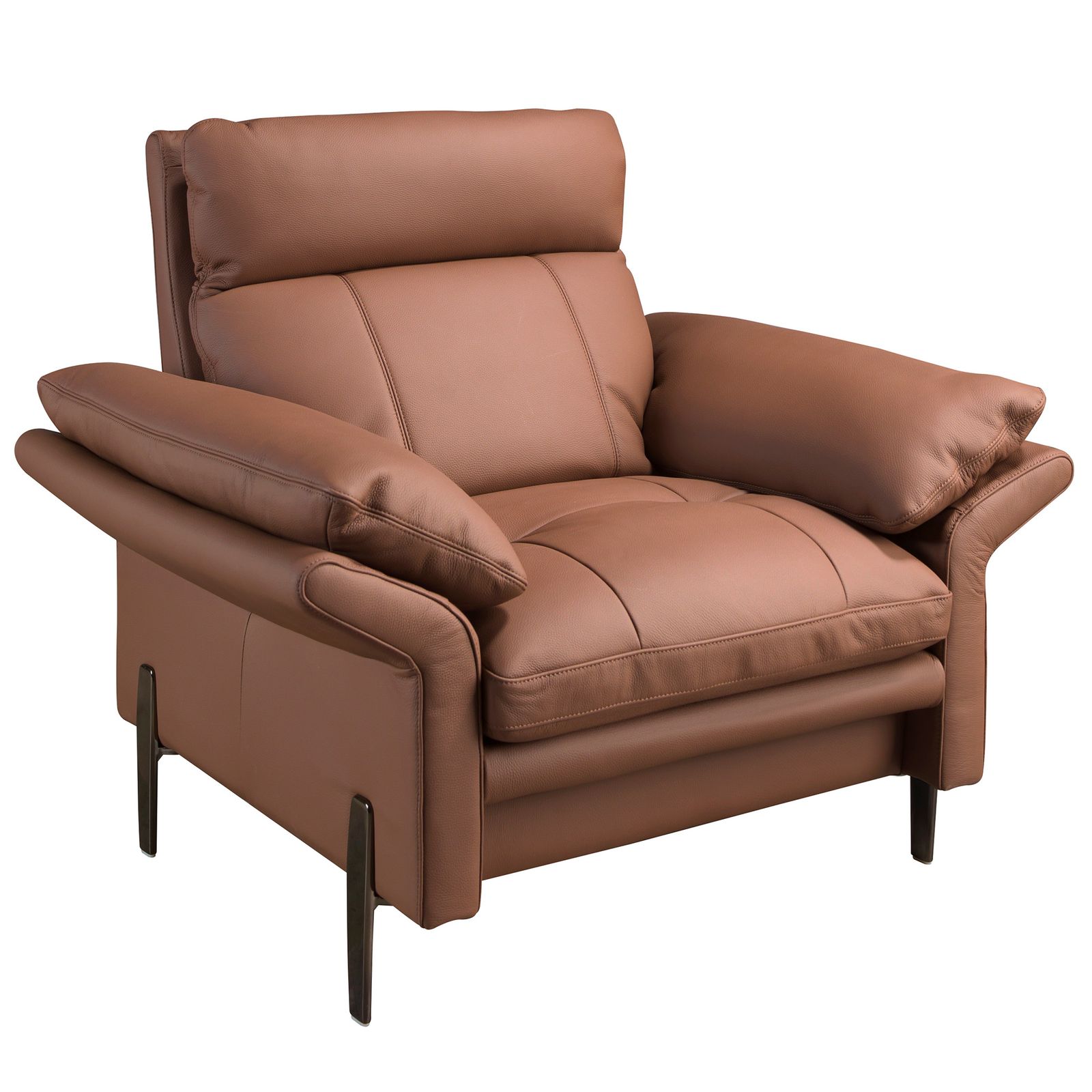 Armchair leather brown by Angel Cerdá