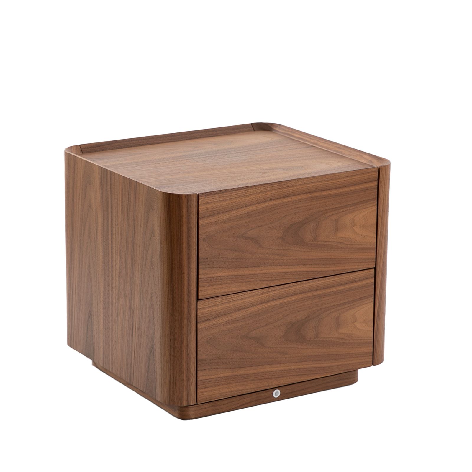 Bedside table noche walnut with lighting by Angel Cerdá
