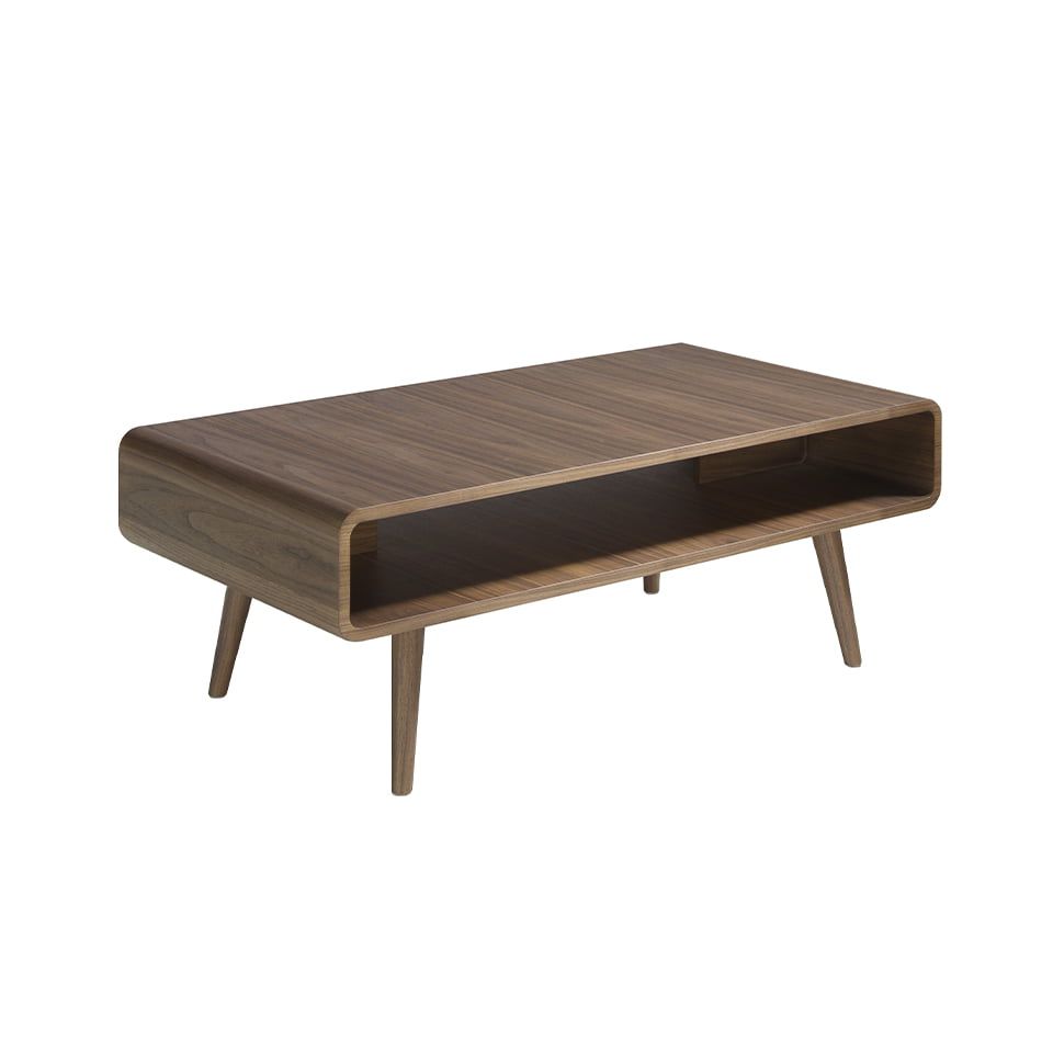 Coffee table wooden walnut by Angel Cerdá