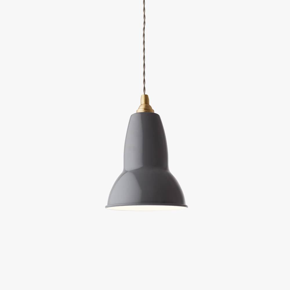Original 1227 Brass Pendant Elephant Grey by Anglepoise