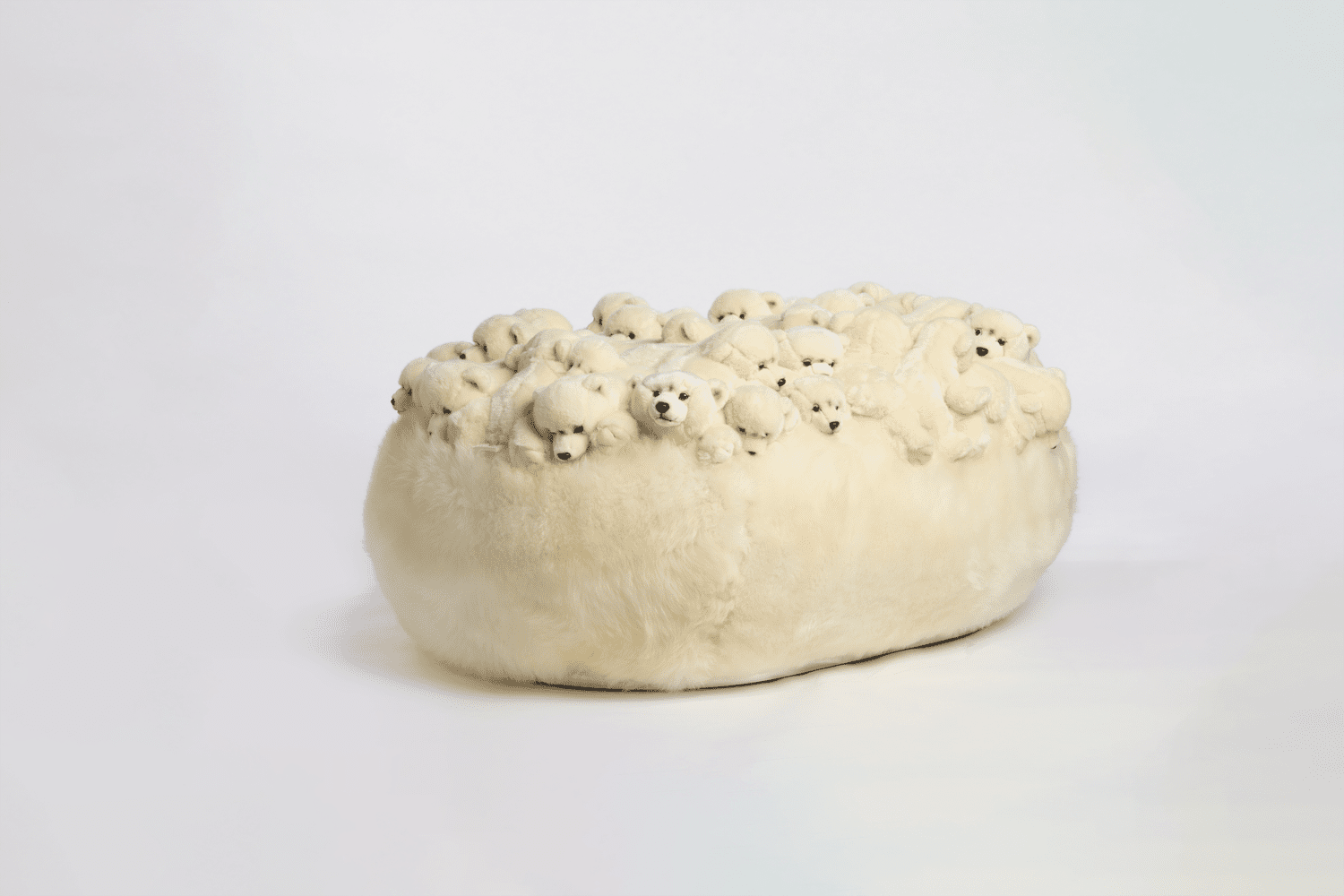 Pouf Xl Polar Fluffy Ball by APcollection srl
