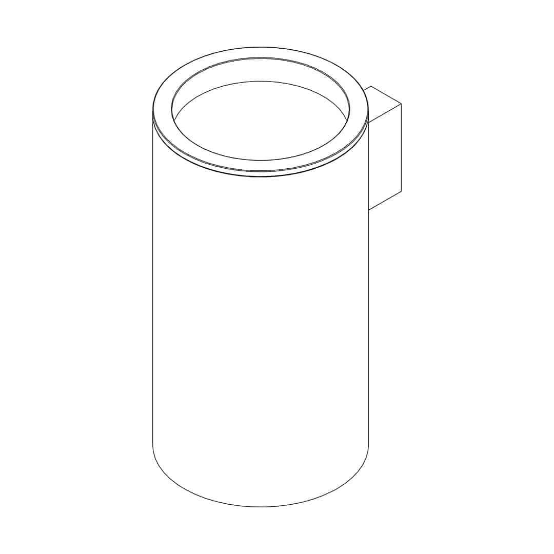 Kino bicchiere da parete inox 316L by AQUAELITE