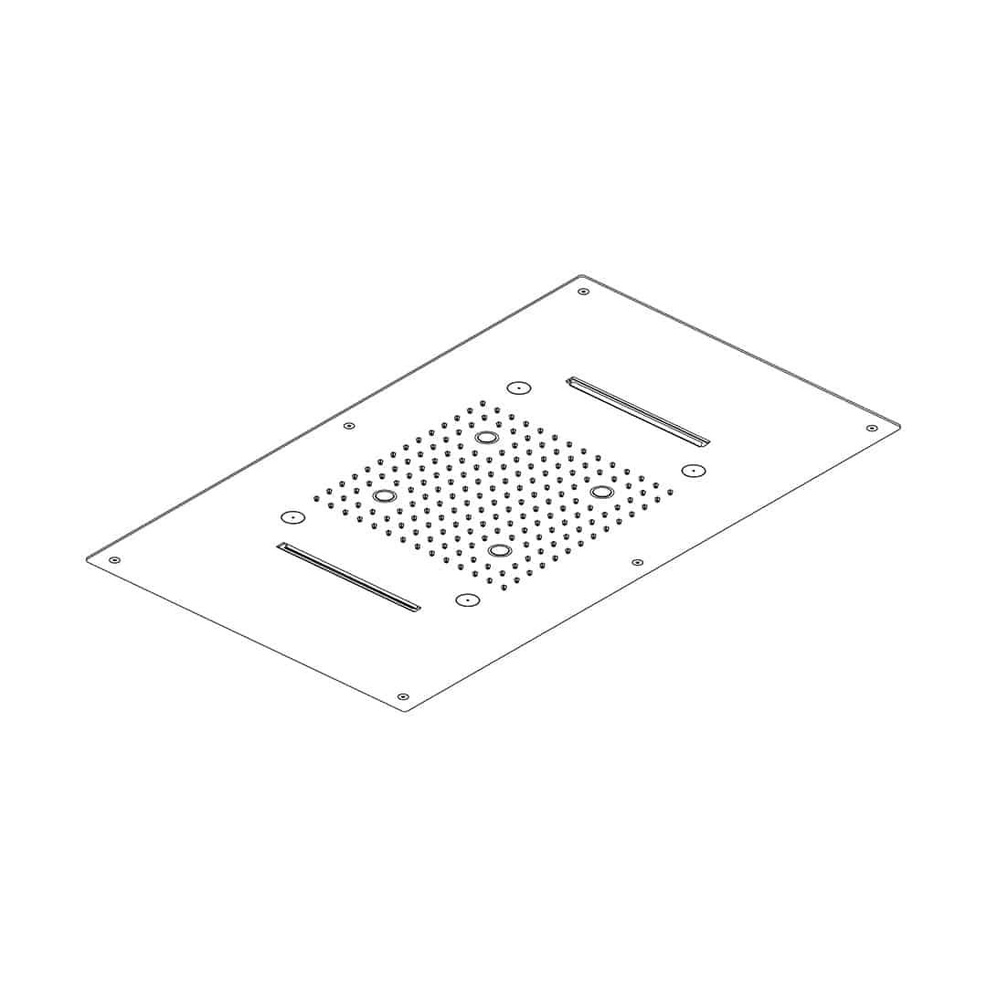 Soffione a controsoffitto 700×400 mm by AQUAELITE