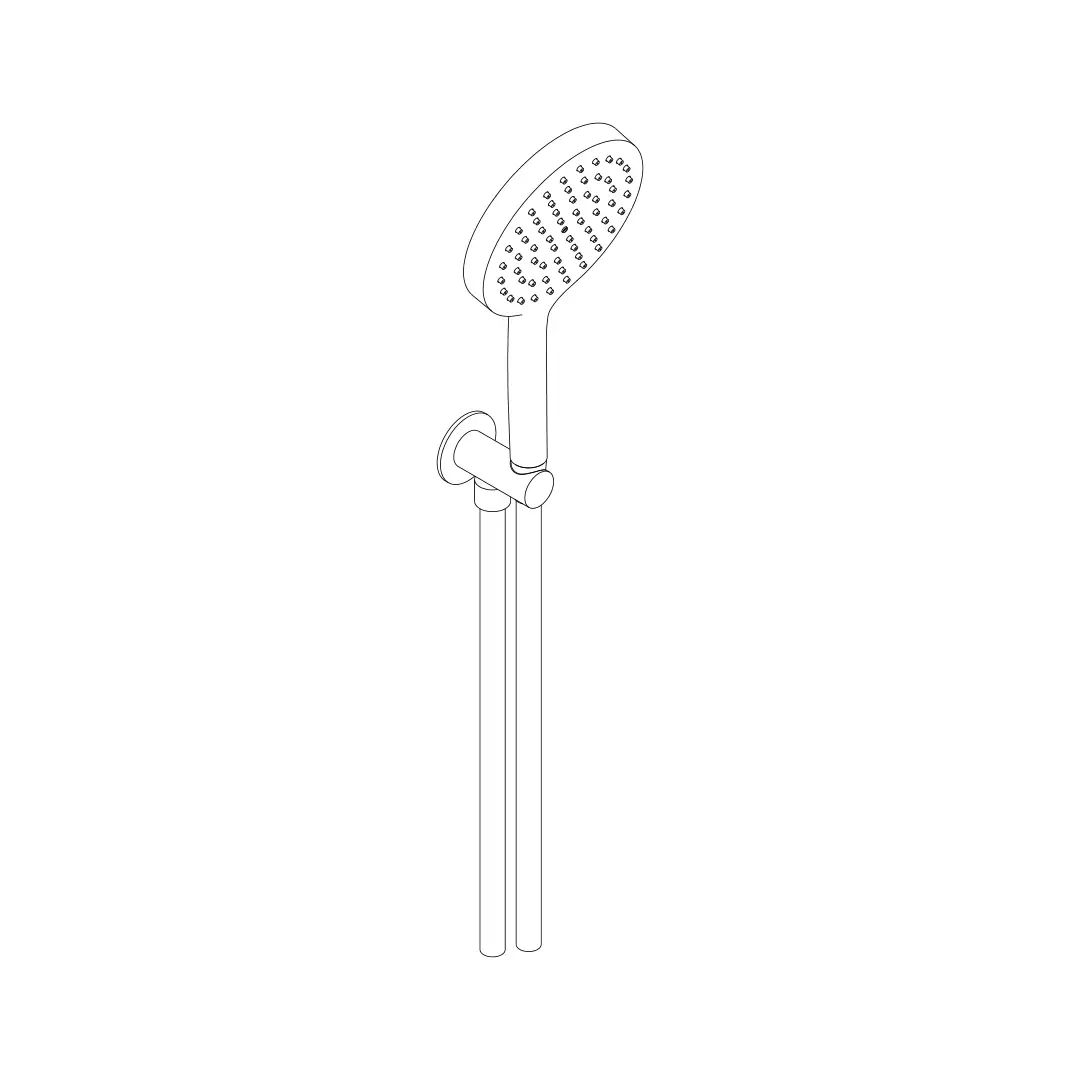 Set doccia con presa acqua e supporto fisso per doccia 3 getti ø 140 mm by AQUAELITE
