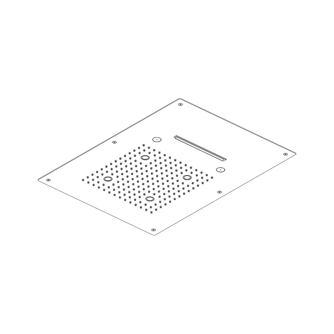 Soffione a incasso a controsoffitto 550×400 mm by AQUAELITE
