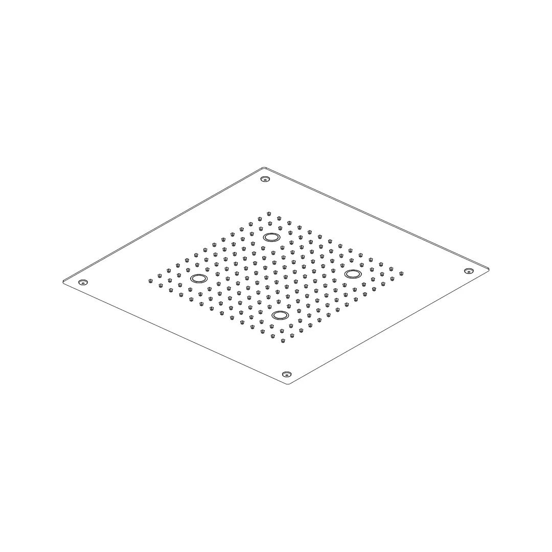 Soffione a incasso a controsoffitto 400×400 mm by AQUAELITE