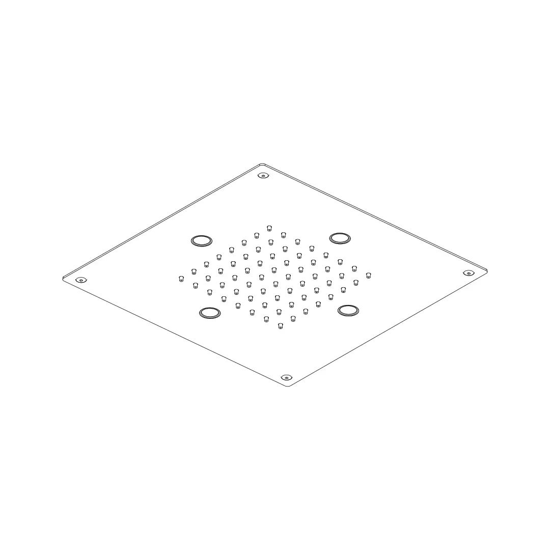 Soffione a incasso a controsoffitto 400×400 mm by AQUAELITE