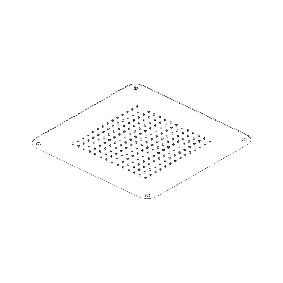 Soffione a incasso a controsoffitto 400×400 mm by AQUAELITE