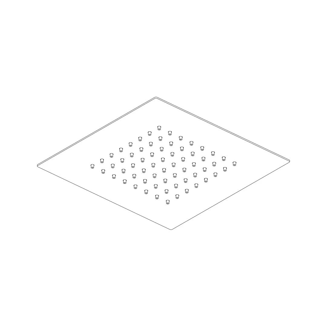 Soffione a pioggia 250×250 // h. 2 mm by AQUAELITE