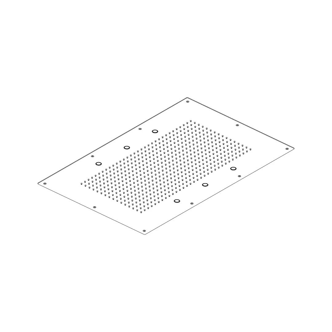Soffione incasso a controsoffitto 850×540 mm by AQUAELITE