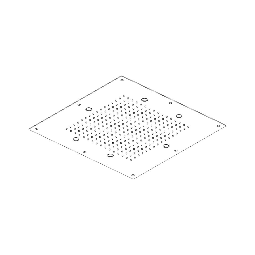 Soffione a incasso a controsoffitto 500×500 mm by AQUAELITE