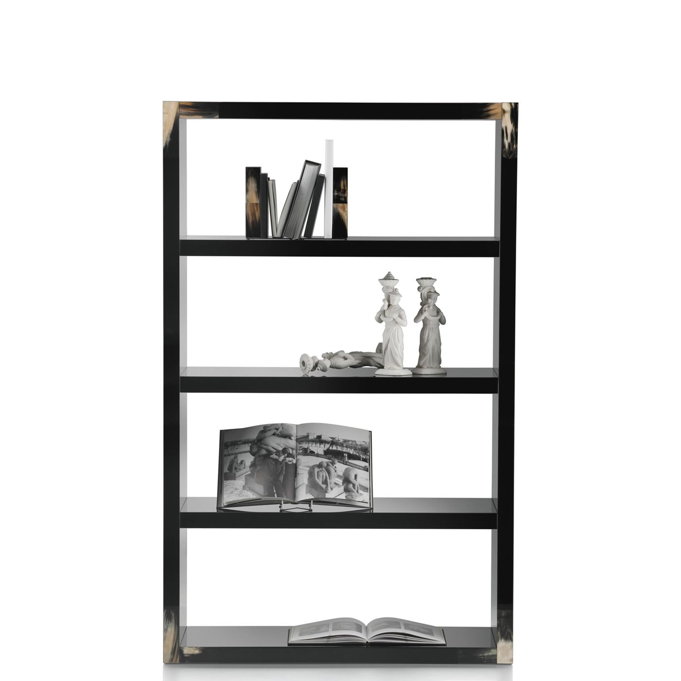 Cabinets and bookcases - Frida bookcase in glossy lacquered wood by ARCAHORN