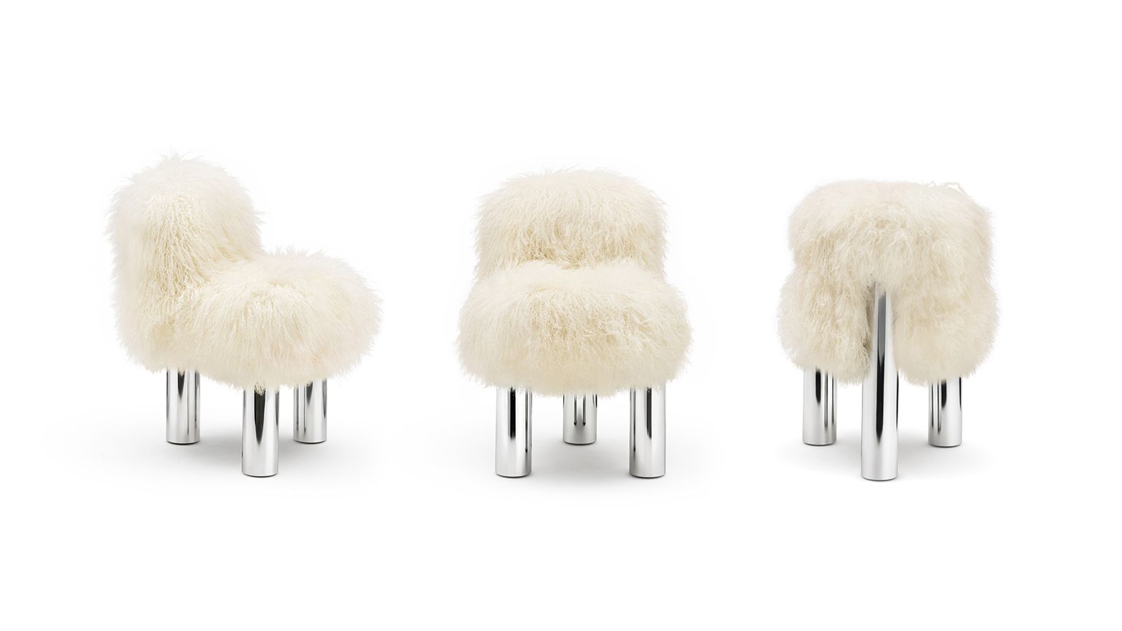 Botolo chromed - High version in fur new 2026 by Arflex