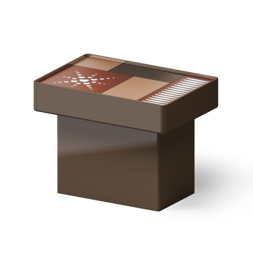 Coconut Cube Contemporary Nightstand by Arte Veneziana